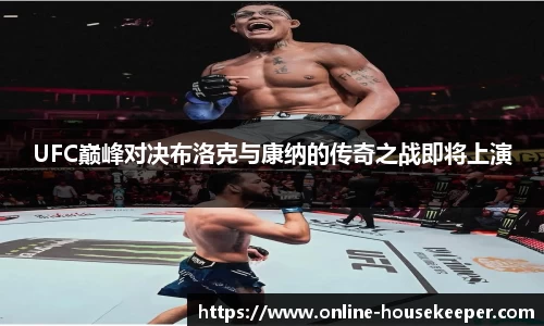 UFC巅峰对决布洛克与康纳的传奇之战即将上演