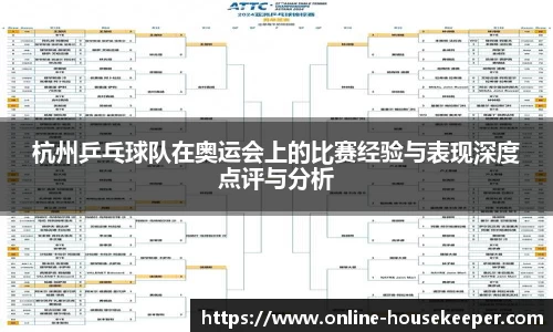 杭州乒乓球队在奥运会上的比赛经验与表现深度点评与分析